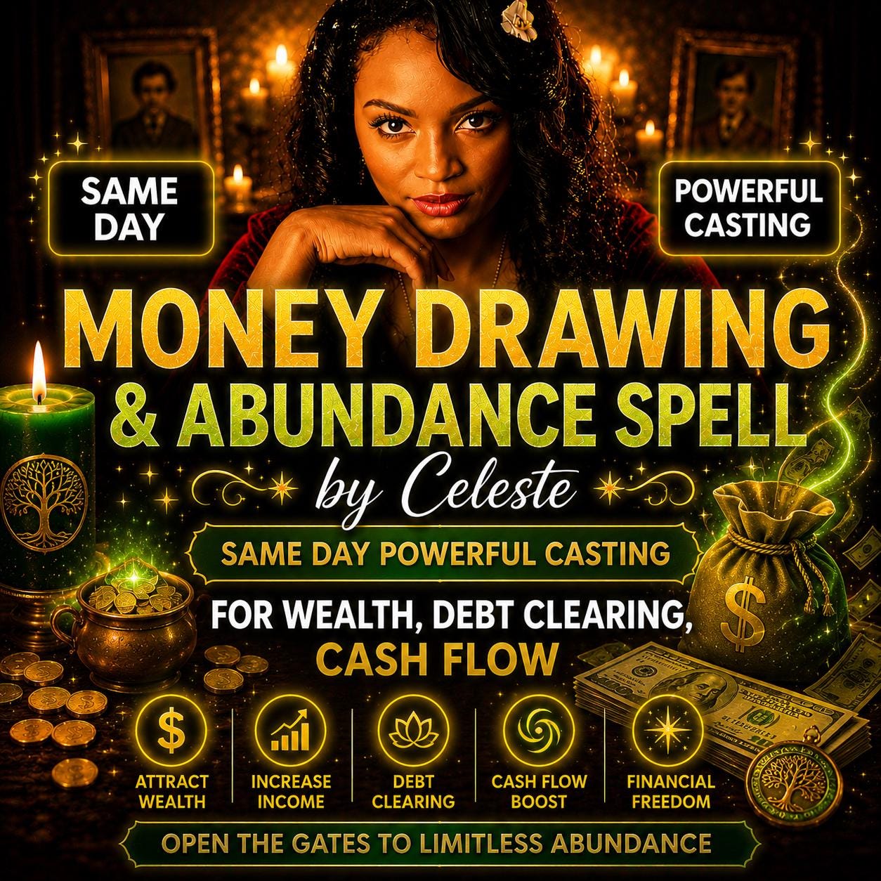 Money Drawing & Abundance Spell | Same Day Powerful Casting for Wealth, Debt Clearing, Cash Flow