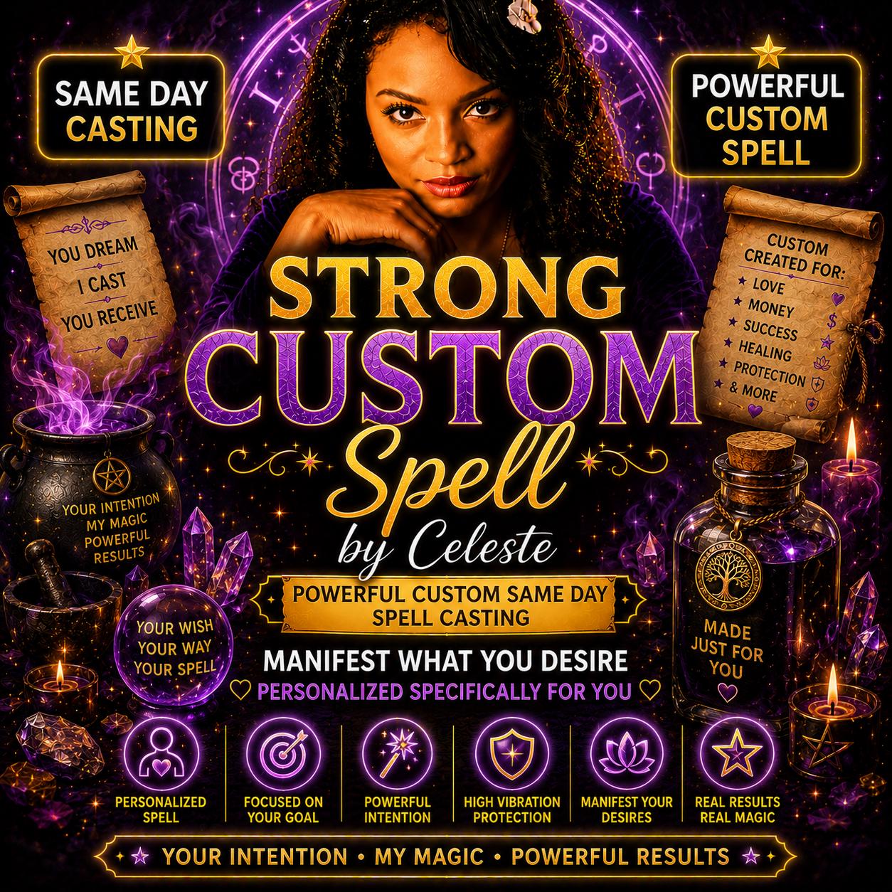Strong CUSTOM Spell - Powerful Custom Same Day Spell Casting, Manifest What You Desire, Personalized Specifically For You