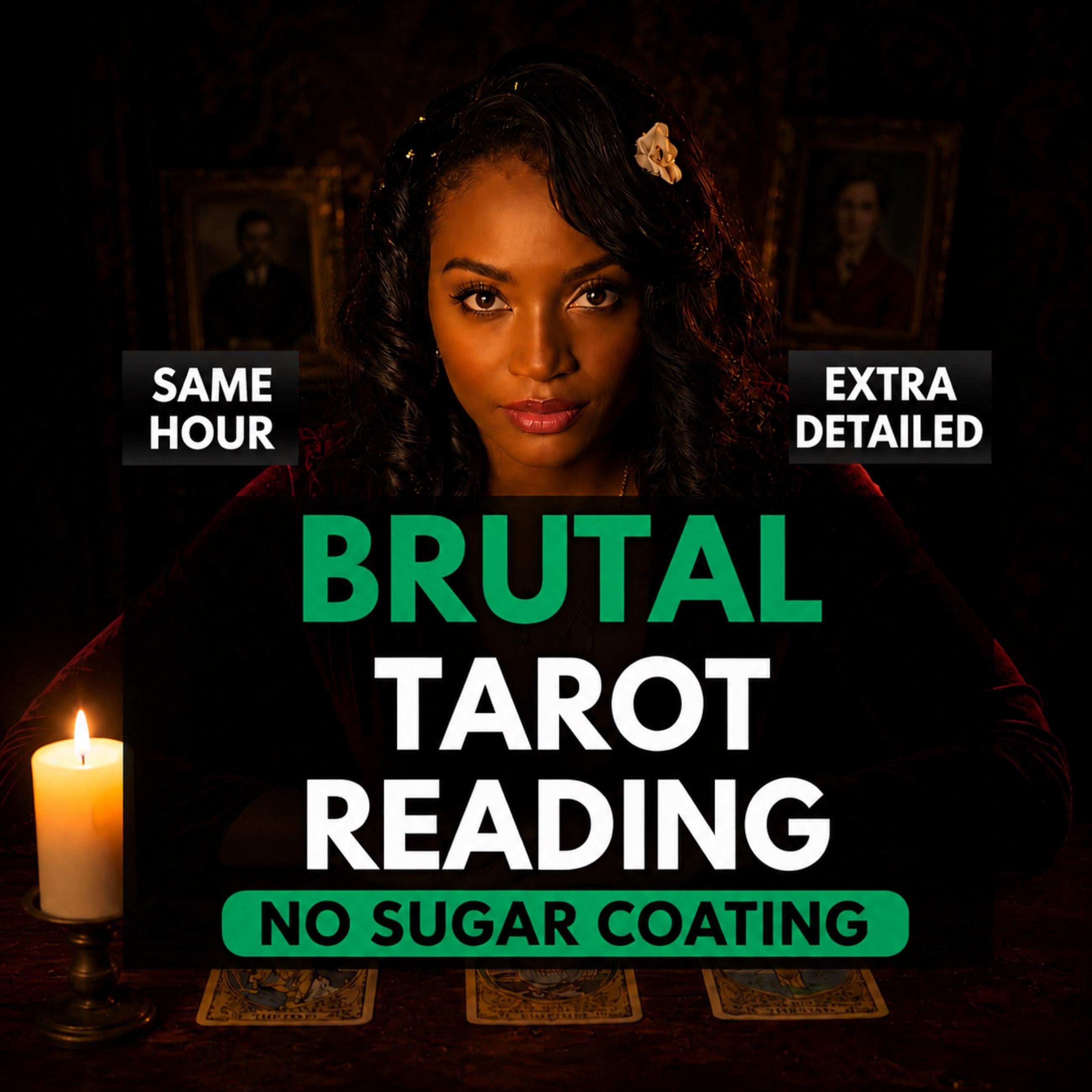 Same Hour Extra Detailed Brutal Tarot Reading, No sugar coating, Honest Brutal Psychic Prediction